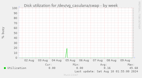 Disk utilization for /dev/vg_casulana/swap