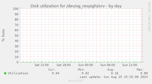 Disk utilization for /dev/vg_respighi/srv