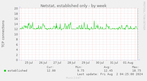 Netstat, established only