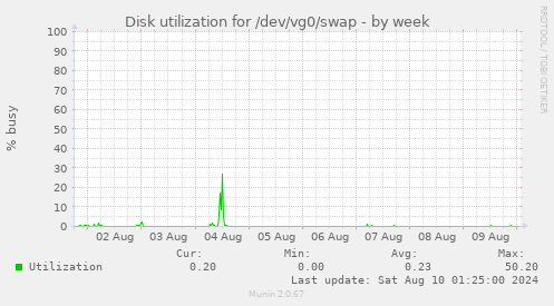 Disk utilization for /dev/vg0/swap