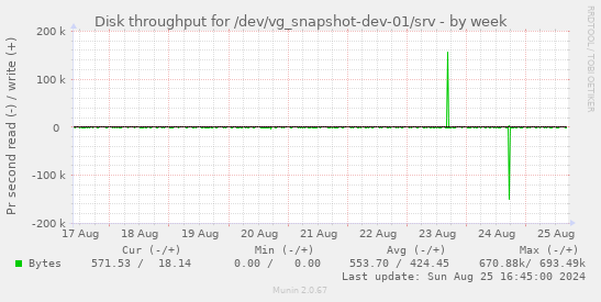 Disk throughput for /dev/vg_snapshot-dev-01/srv