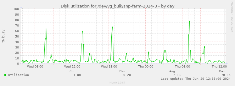 Disk utilization for /dev/vg_bulk/snp-farm-2024-3